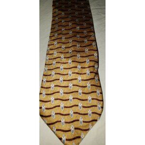 NEO BILL BLASS Gold mens neck tie preowned